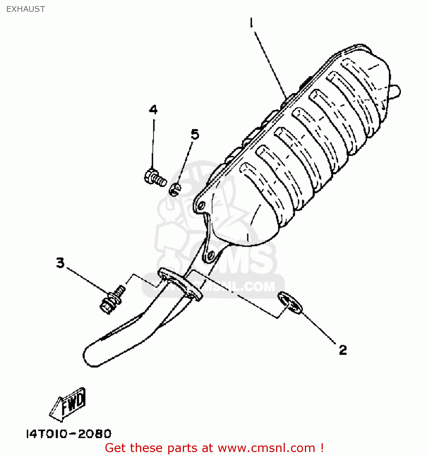 Yamaha CA50K 1983 RIVA EXHAUST buy original EXHAUST spares online