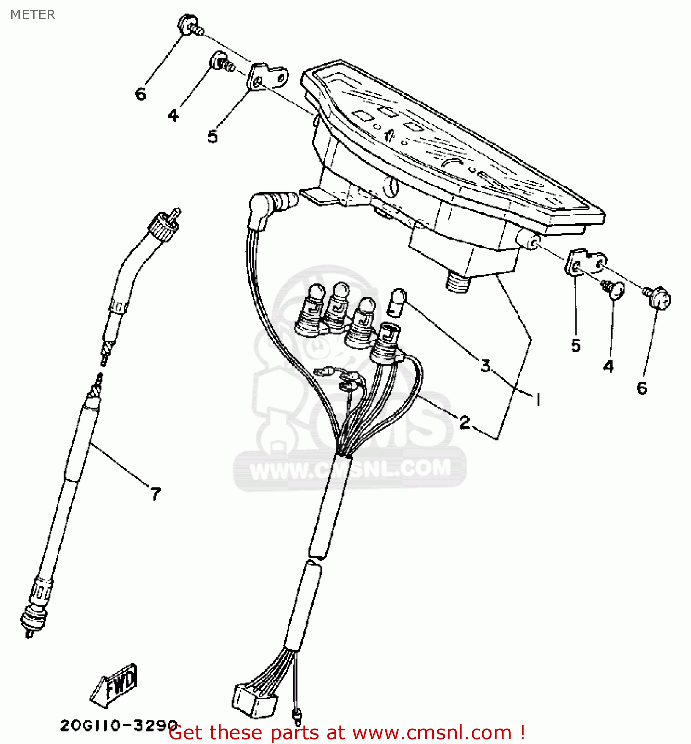Yamaha CA50L 1984 RIVA METER buy original METER spares online