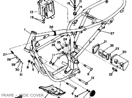 Yamaha DT125 1975 USA parts lists and schematics