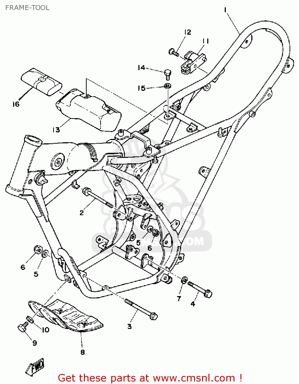 Yamaha DT125 1981 (B) USA FRAME-TOOL - buy original FRAME-TOOL spares ...