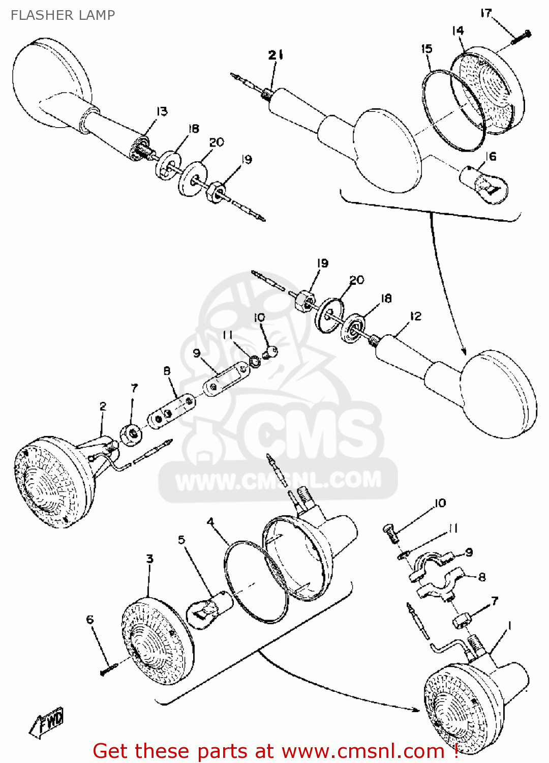 Yamaha DT175 1975 USA parts lists and schematics