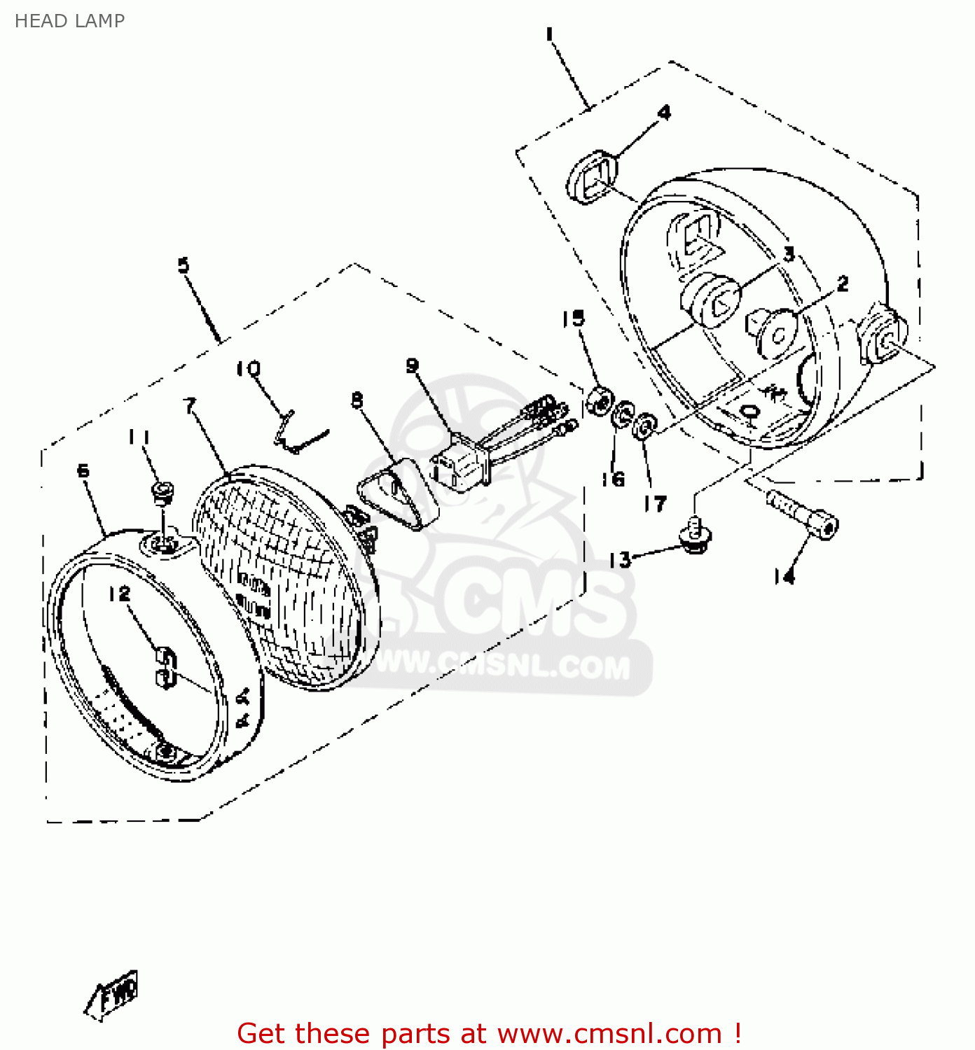 Yamaha DT175 1978 USA parts lists and schematics