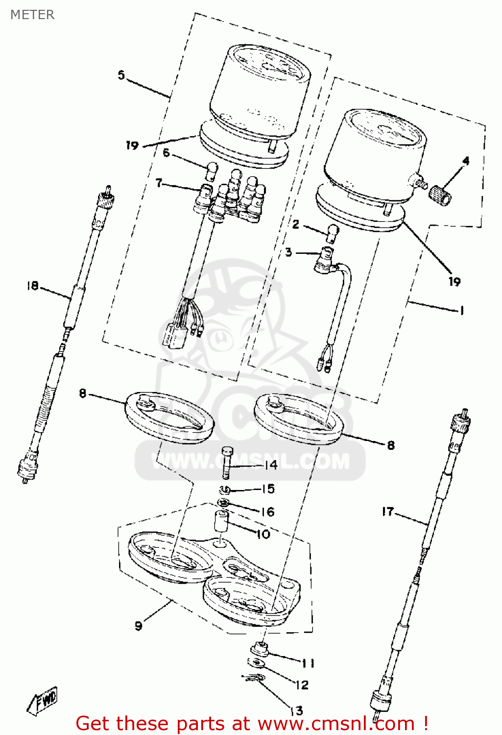 Yamaha Yamaha DT175 1979 USA parts lists and schematics