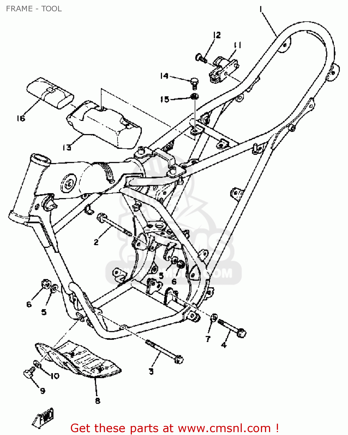 Yamaha DT175 1981 (B) USA FRAME - TOOL - buy original FRAME - TOOL ...