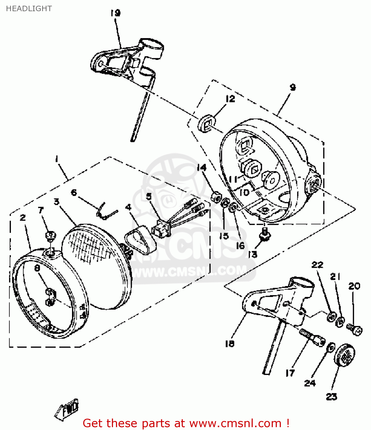 Yamaha DT175 1981 (B) USA parts lists and schematics