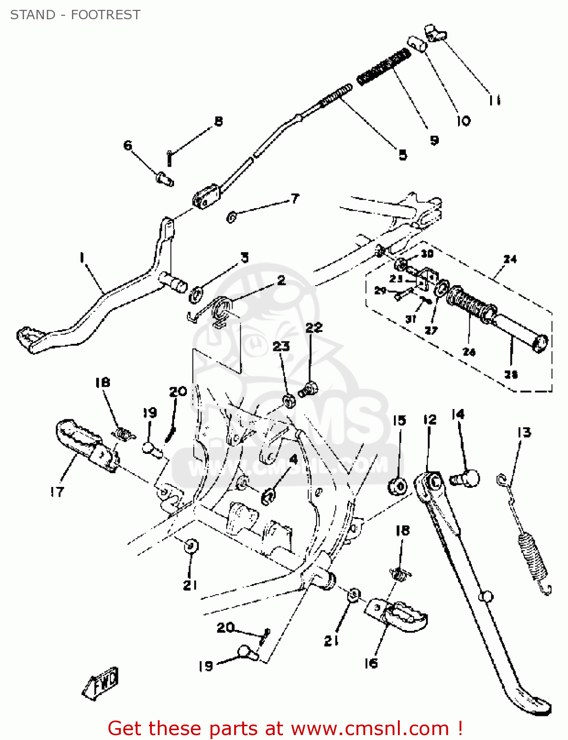Yamaha DT175 1981 (B) USA parts lists and schematics