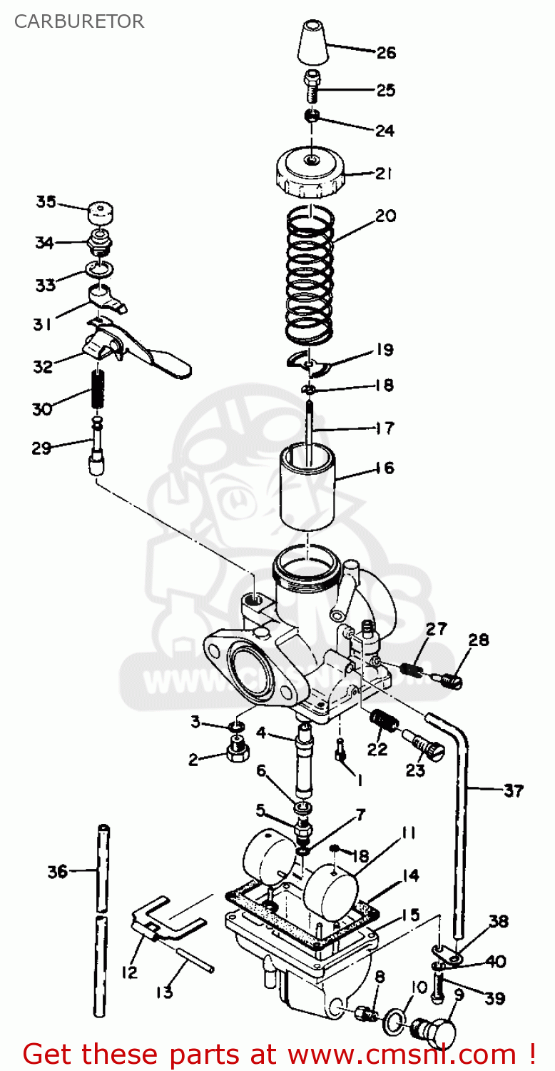 Yamaha DT1B 1969 USA CARBURETOR - buy original CARBURETOR spares online