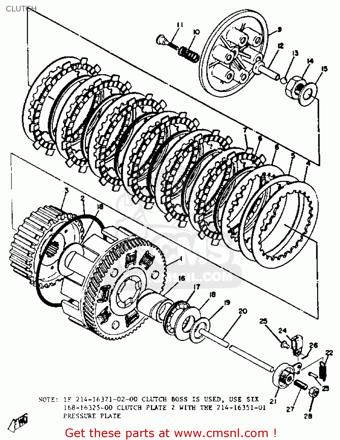 Yamaha DT2 1972 1973 USA CLUTCH buy original CLUTCH spares online
