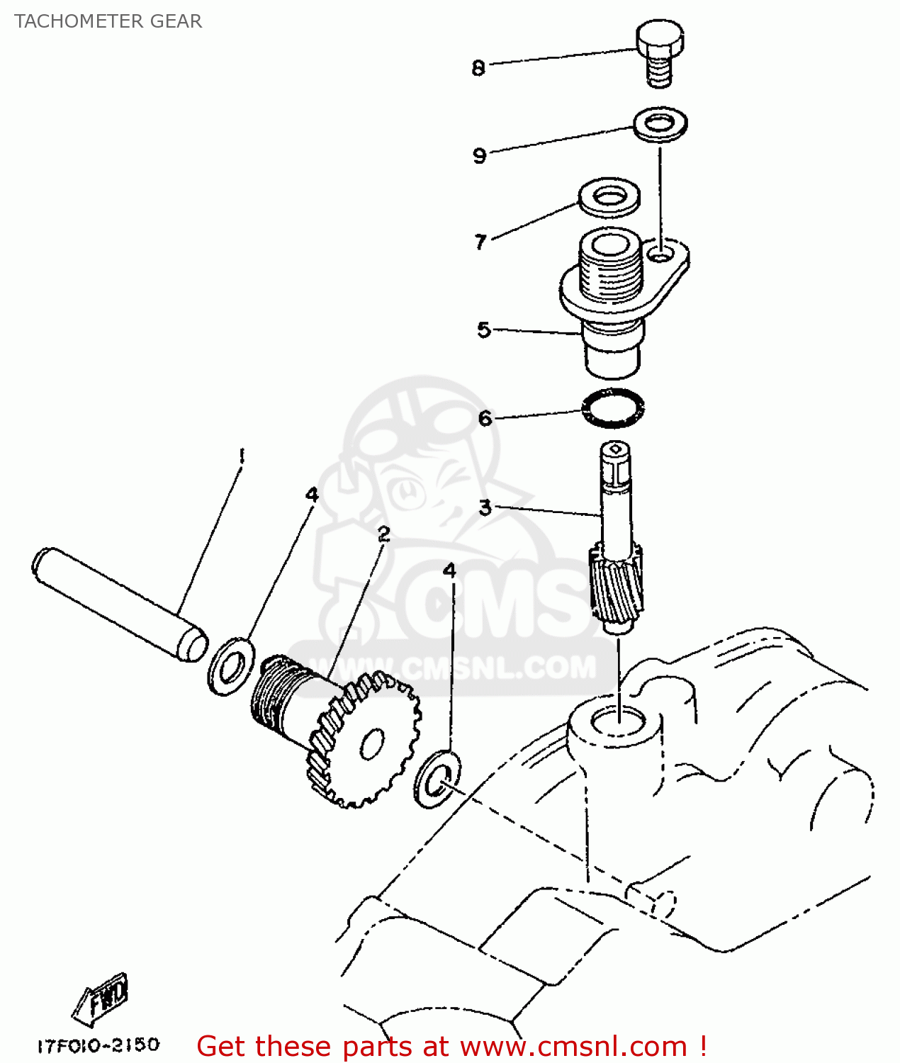 Yamaha DT200R 1989 2YY1 EUROPE 292YY300E1 TACHOMETER GEAR buy