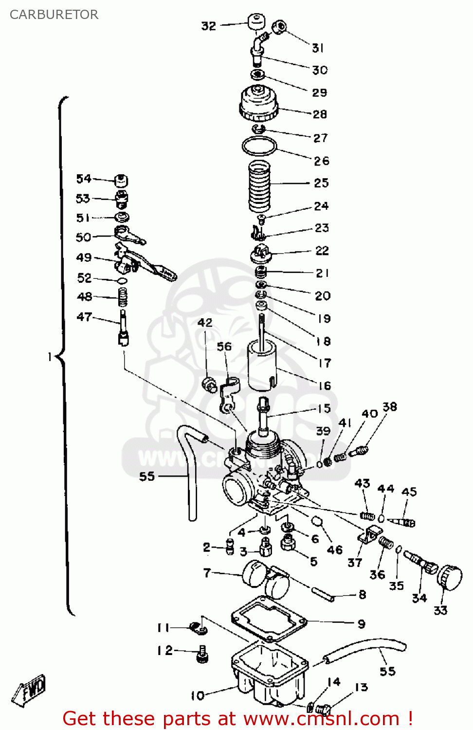 Yamaha DT250 1979 USA CARBURETOR - buy original CARBURETOR spares online