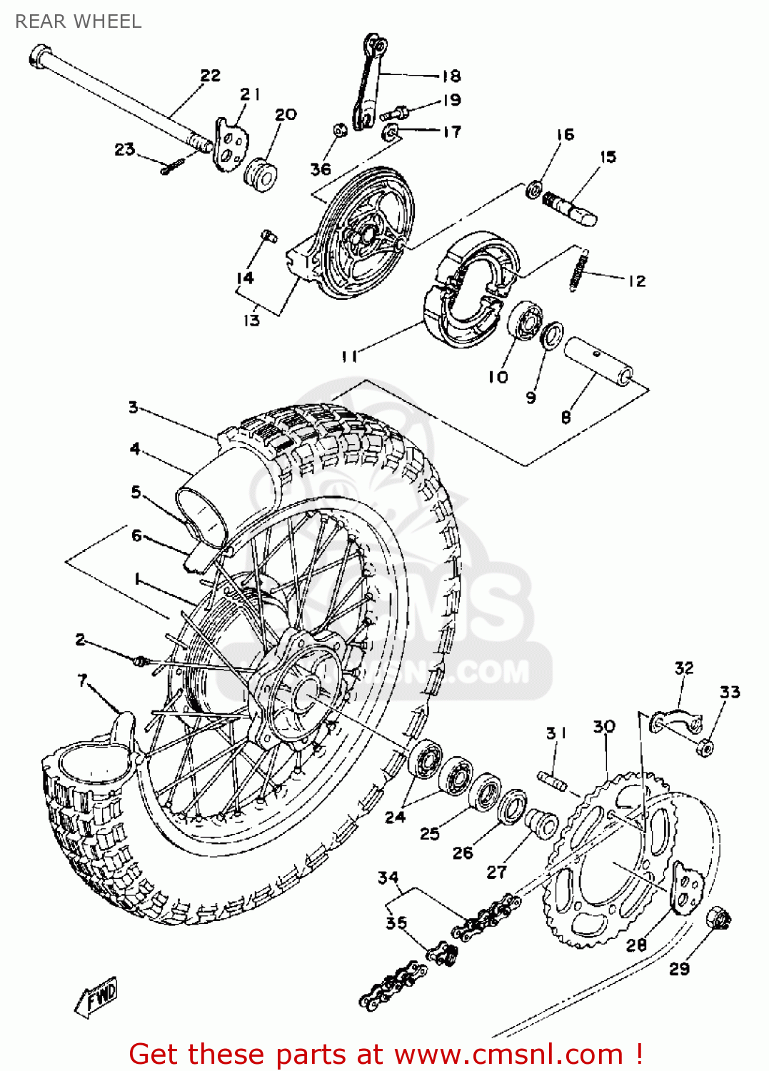For Yamaha DT250 DT400 1975 1976 1977 1978 1979 Front And Rear - Foto 8