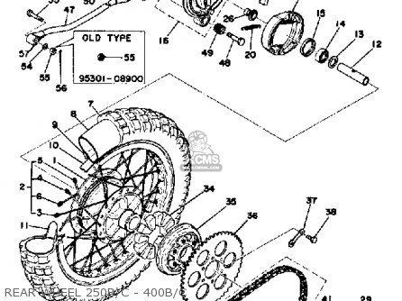 Yamaha DT400 1976 USA parts lists and schematics