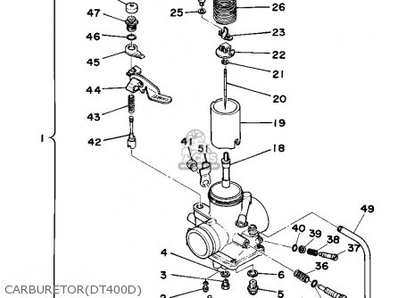 Yamaha DT400 1977 USA CANADA parts lists and schematics