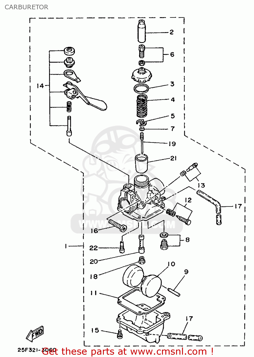 Yamaha Dt50mx 1986 54y Norway 2654y-321e2 Carburetor - Buy Original 