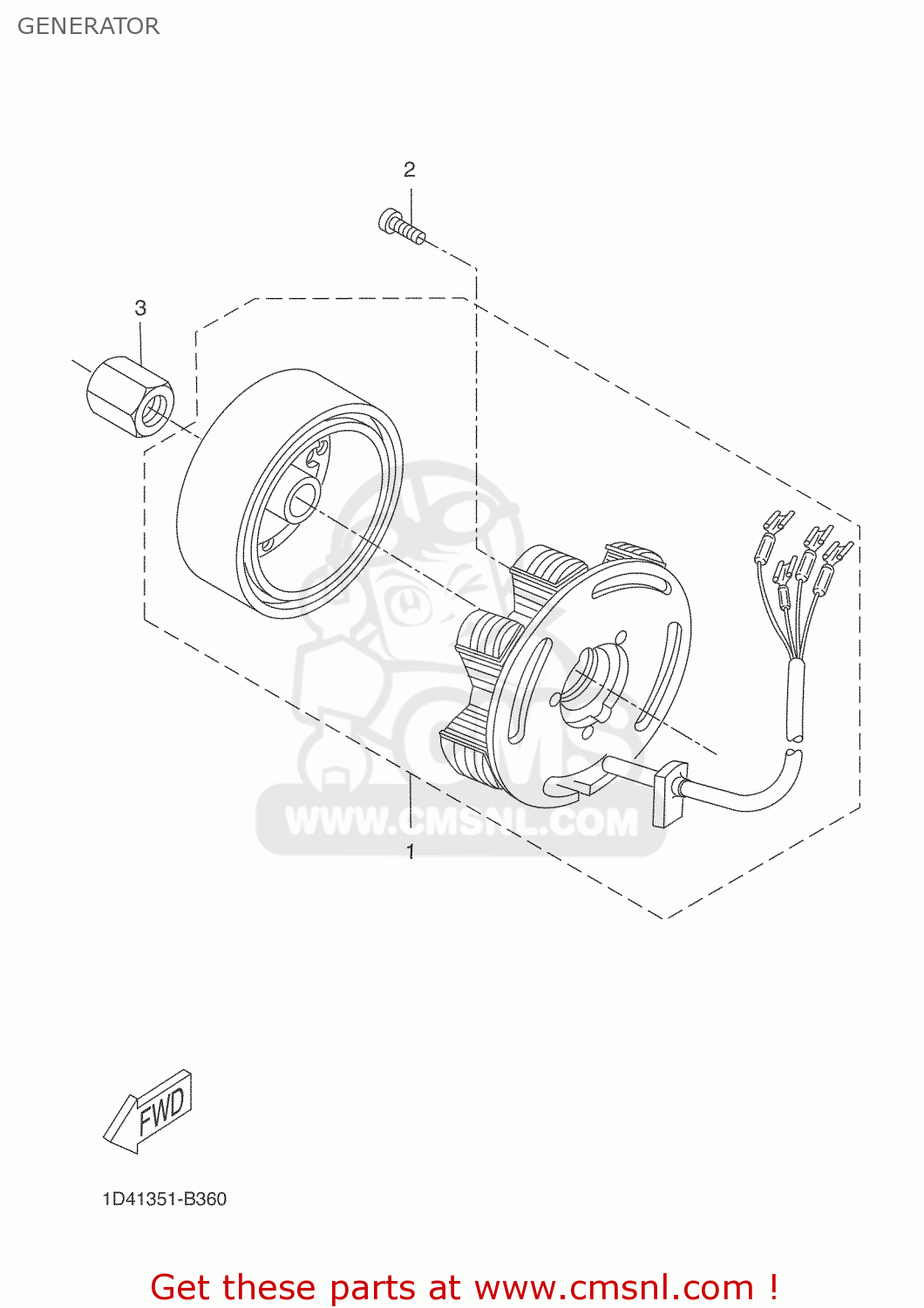 Yamaha DT50R 2005 2C27 ITALY 1D2C2-300E4 GENERATOR - buy original ...