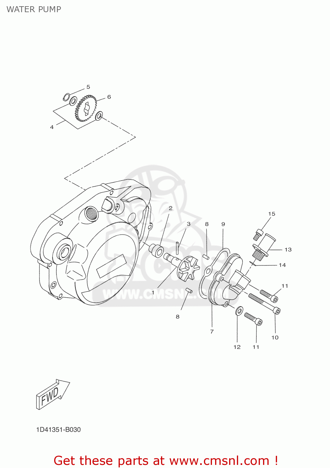 Yamaha DT50R 2005 2C27 ITALY 1D2C2-300F4 WATER PUMP - buy original ...