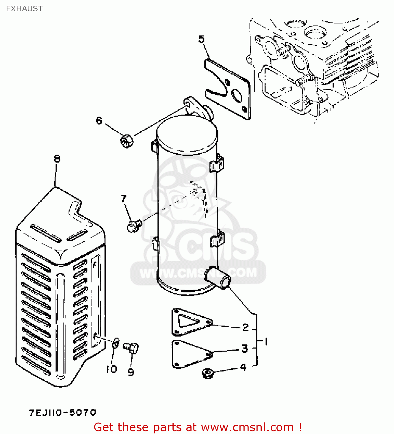 Yamaha EC2000 EC2800 GENERATOR EXHAUST buy original EXHAUST spares online