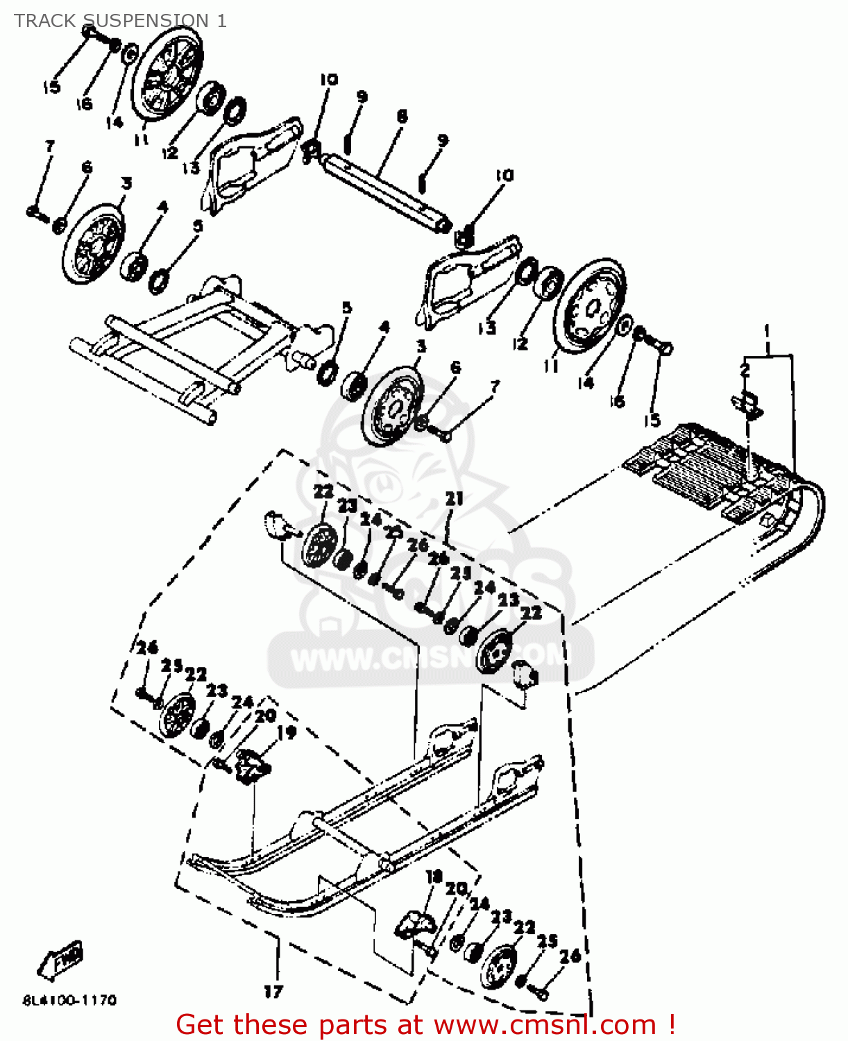 Yamaha EC340H EXCEL III 1984 TRACK SUSPENSION 1 buy original TRACK
