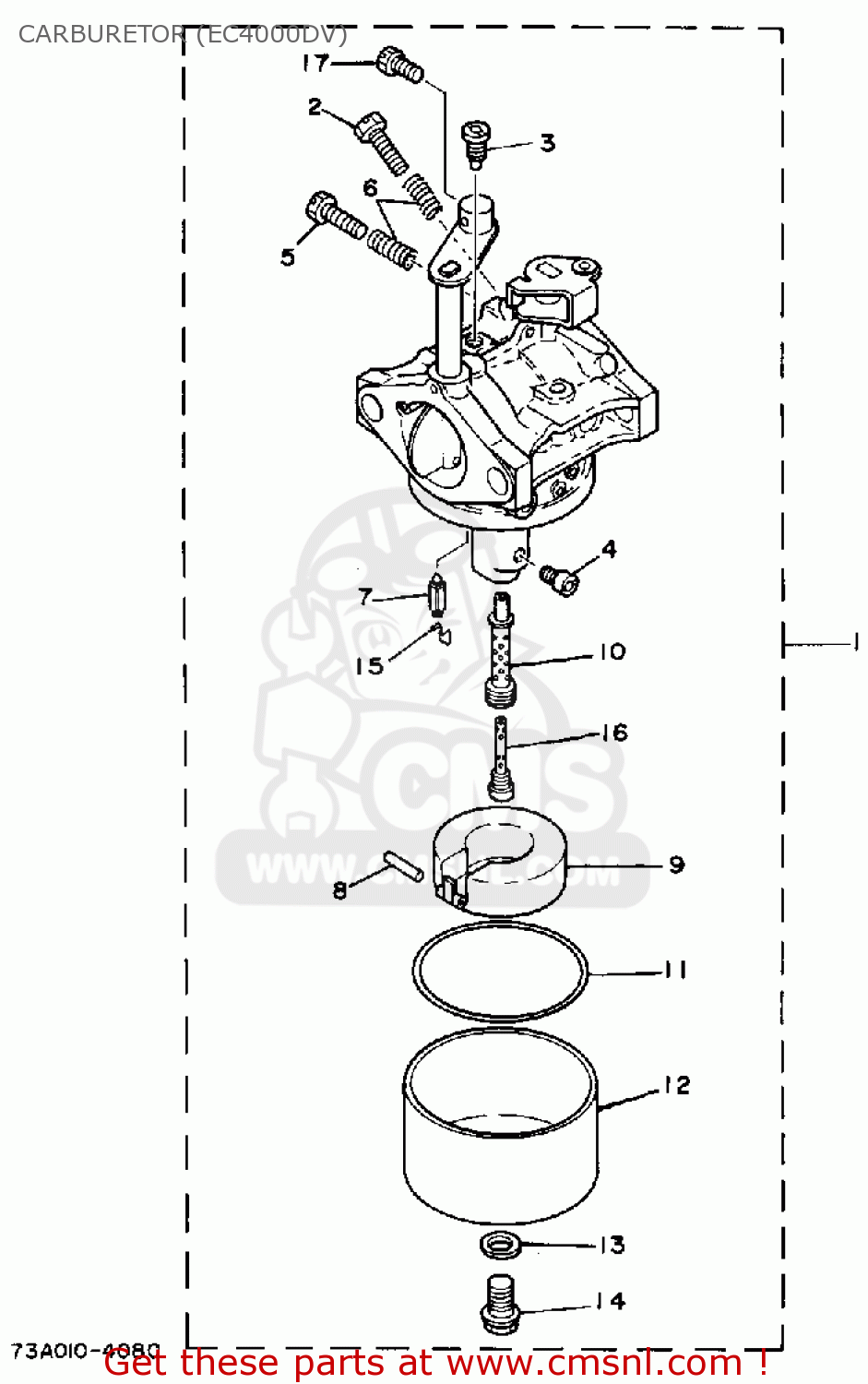 Yamaha EC4000DV GENERATOR CARBURETOR (EC4000DV) - buy original