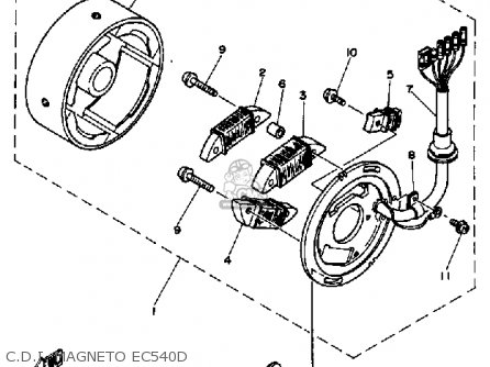 Yamaha EC540D 1979/1980 parts lists and schematics