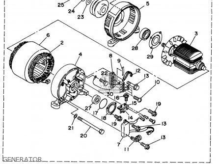 Yamaha EDL6500S 7NF1 7NFA GENERATOR 1998 parts lists and schematics