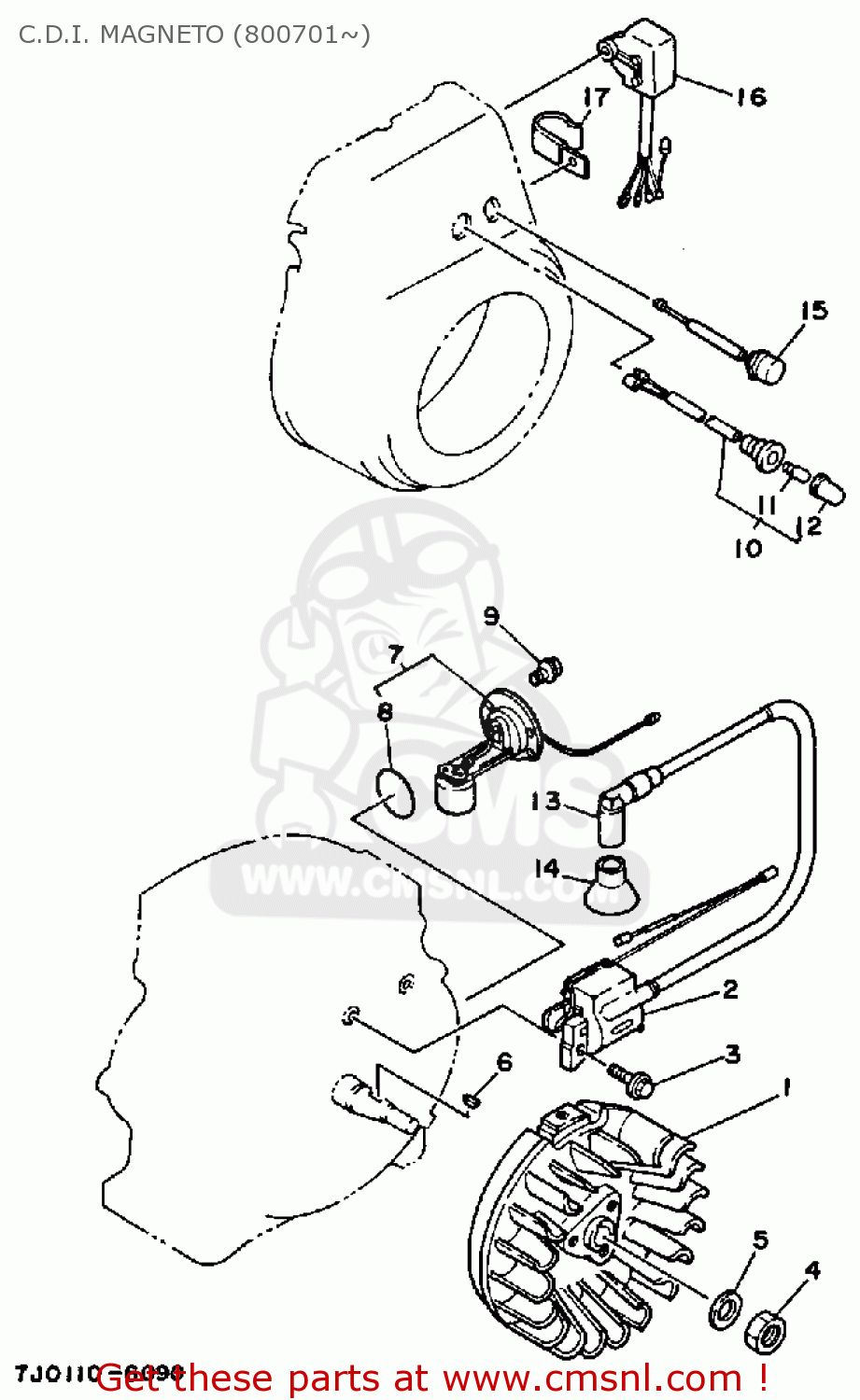Yamaha EF2000 GENERATOR C.D.I. MAGNETO (800701~) - buy original C.D.I