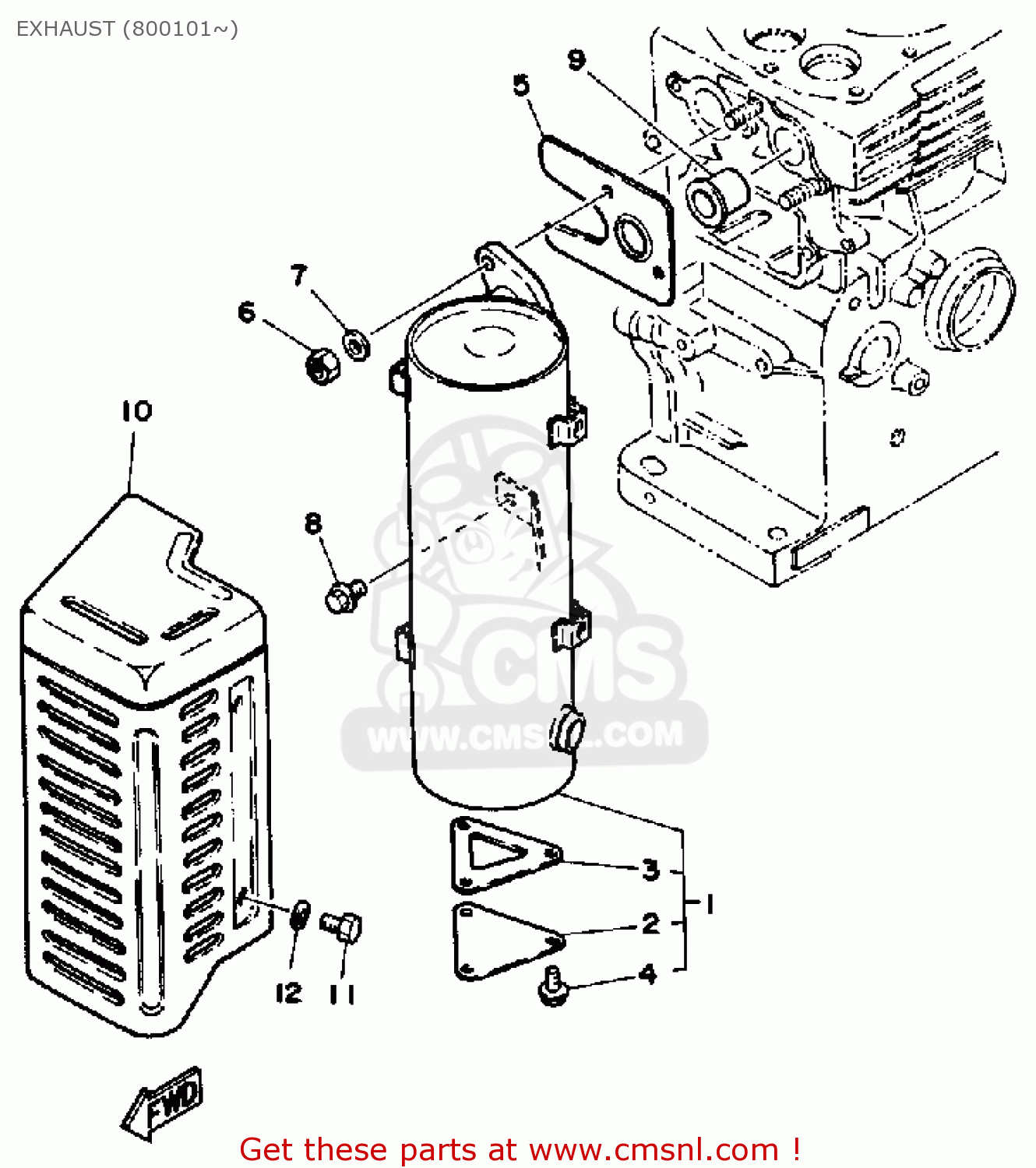 Yamaha EF2000 GENERATOR EXHAUST (800101) buy original EXHAUST