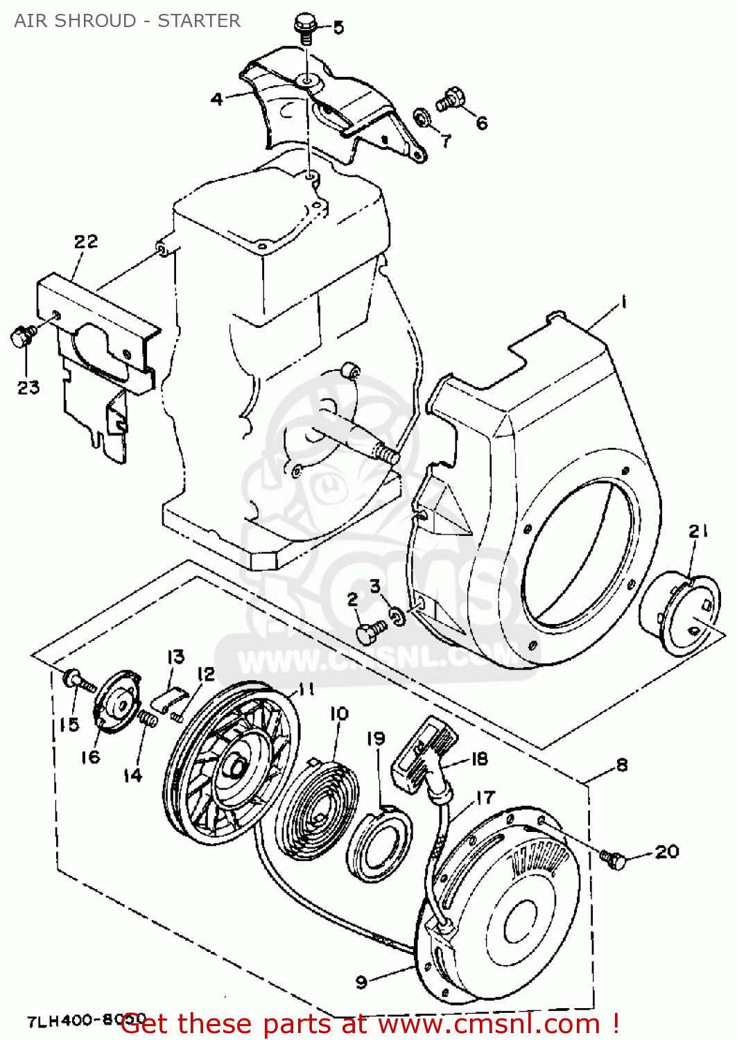 Yamaha EF2500 GENERATOR AIR SHROUD - STARTER - buy original AIR