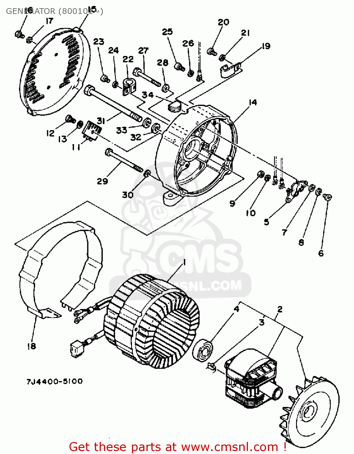 Yamaha EF2800 GENERATOR 1983 GENERATOR (800101) buy original