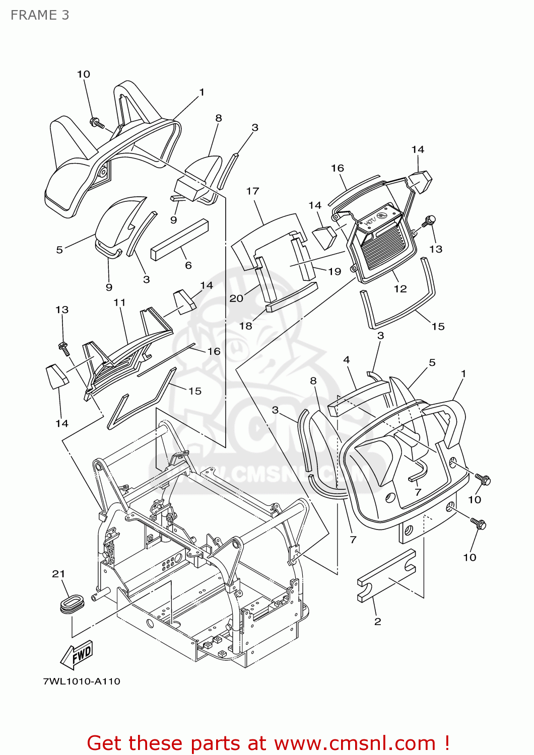 Yamaha EF3000ISE 7WL2 EF3000ISEB 7WL2 GENERATOR 2002 FRAME 3 buy
