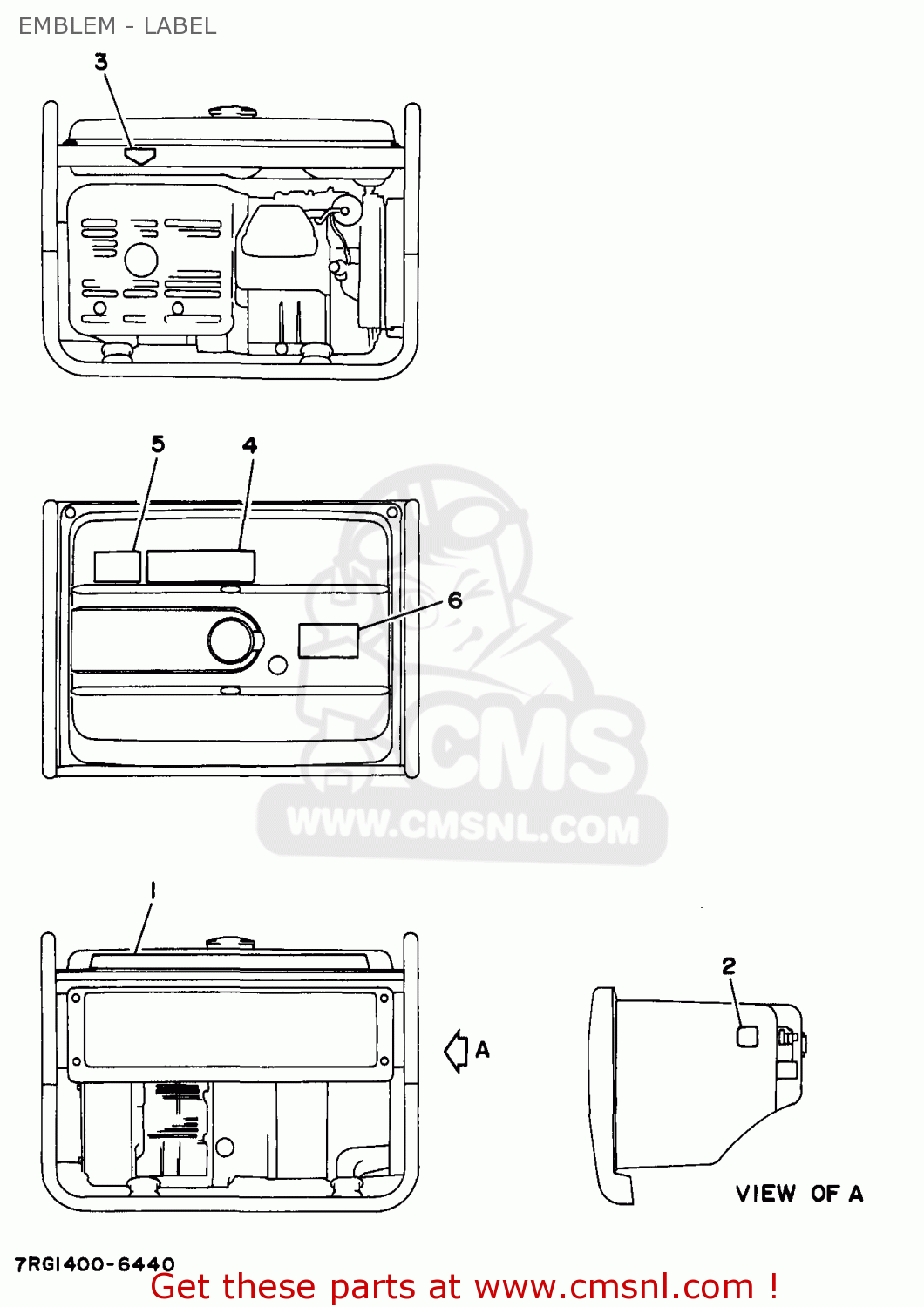 Yamaha EF4600DE EF6600DE YG4600D YG6600D YG6600DE GENERATOR 1998 EMBLEM