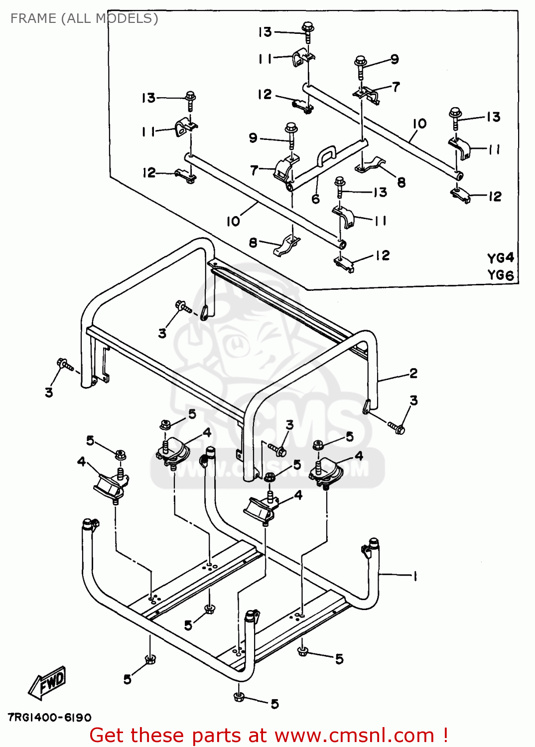 Yamaha EF4600DE EF6600DE YG4600D YG6600D YG6600DE GENERATOR 1998 FRAME (ALL MODELS) buy