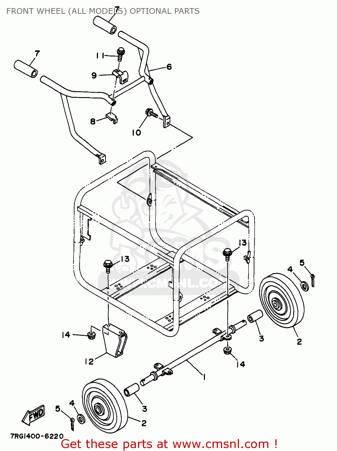 Yamaha EF4600DE EF6600DE YG4600D YG6600D YG6600DE GENERATOR 1998 FRONT WHEEL (ALL MODELS