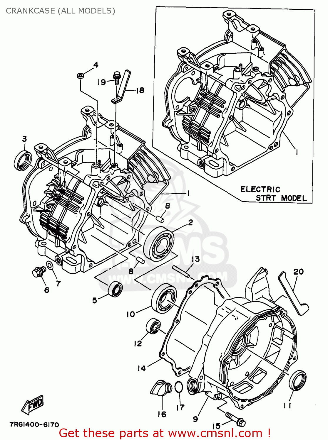 Yamaha EF4600DE EF6600DE YG4600D YG6600D YG6600DEX GENERATOR 1996 CRANKCASE (ALL MODELS) buy