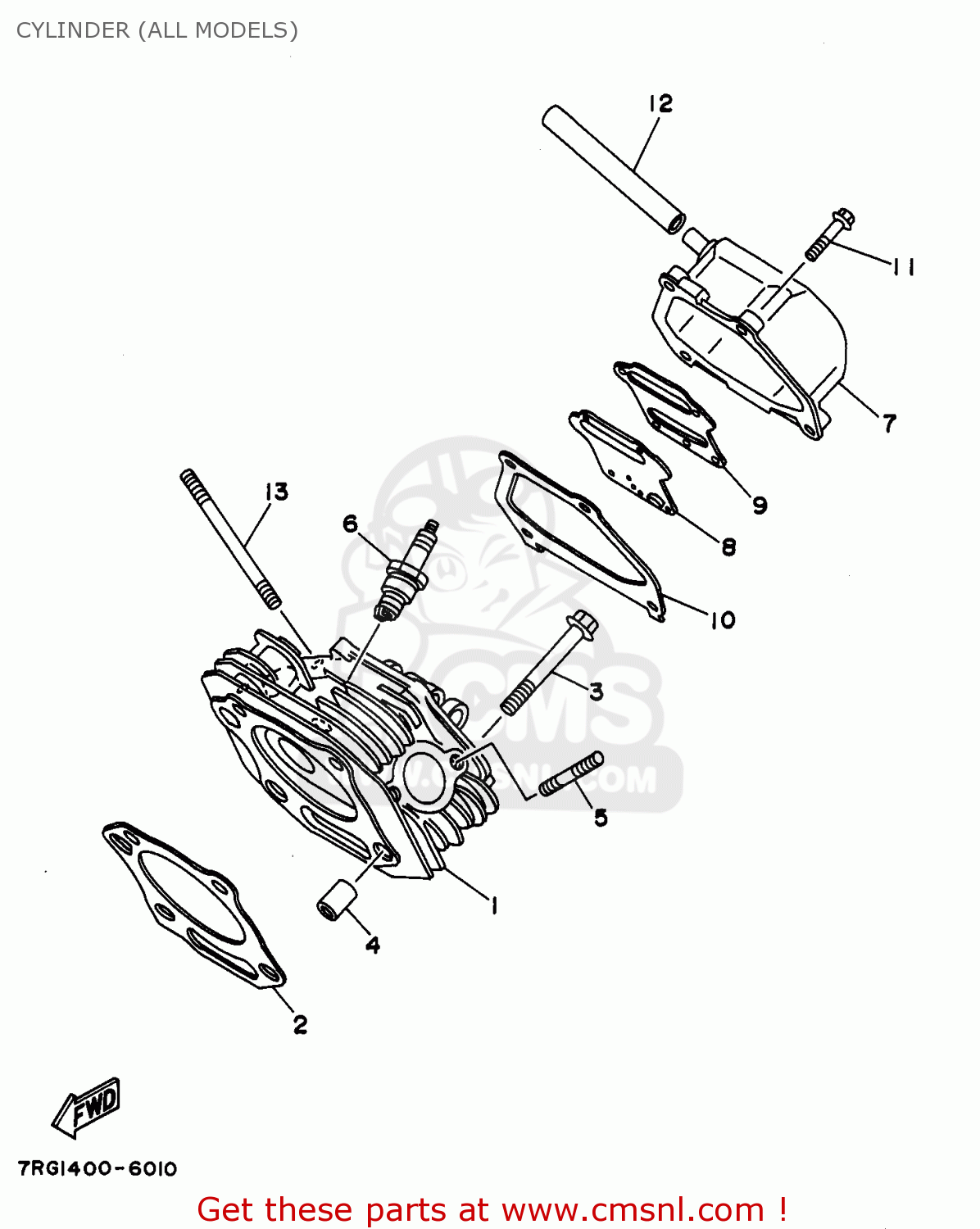 Yamaha EF4600DE EF6600DE YG4600D YG6600D YG6600DEX GENERATOR 1996 CYLINDER (ALL MODELS) buy