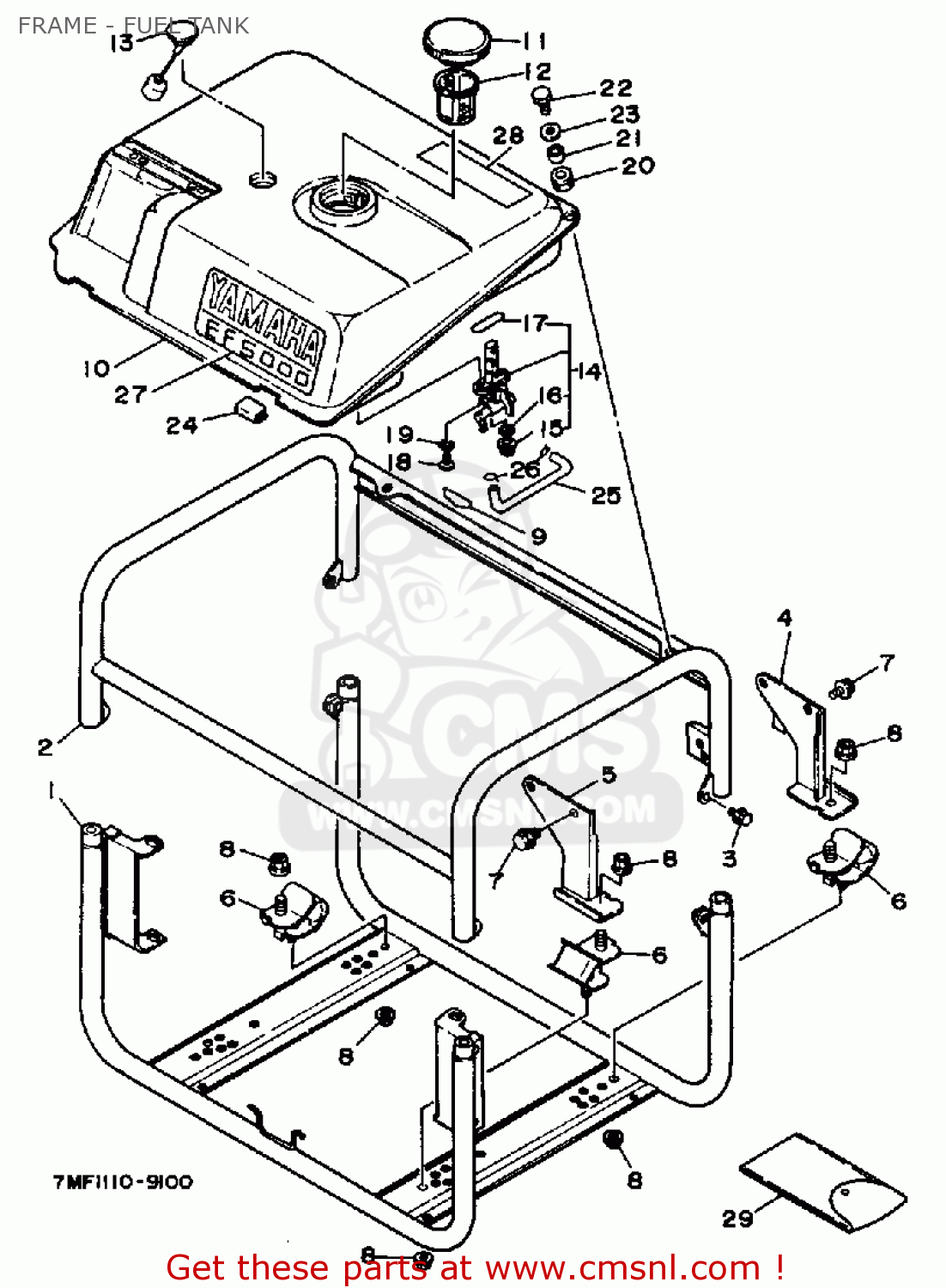 Yamaha EF5000E GENERATOR OHV FRAME FUEL TANK buy original FRAME