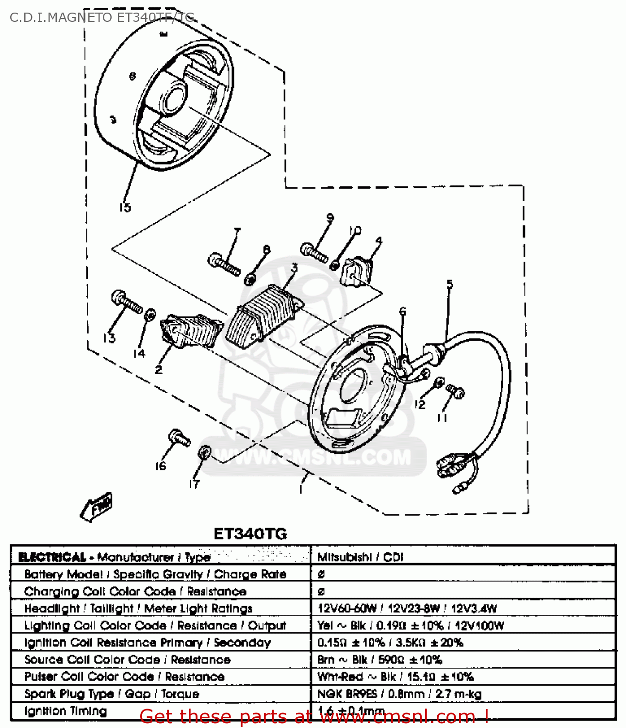 Yamaha enticer spare online parts online