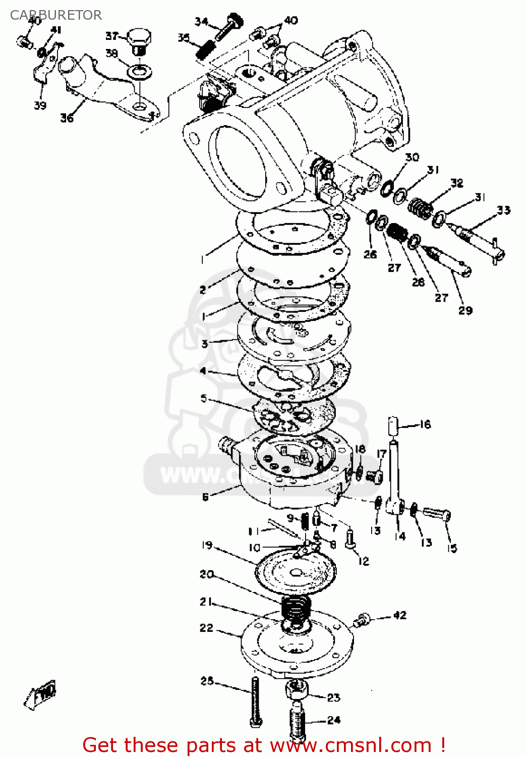 Yamaha EW643B SNOWMOBILE 1973 CARBURETOR buy original CARBURETOR