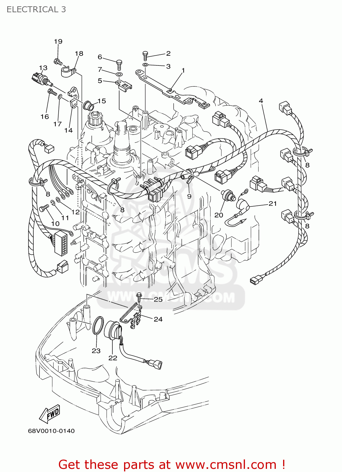 Yamaha F115/LF115TRY 2000 ELECTRICAL 3 buy original ELECTRICAL 3