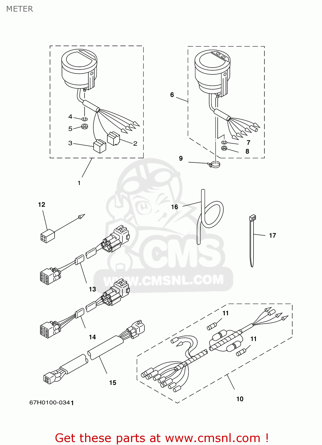 Yamaha F115/LF115TRY 2000 METER buy original METER spares online