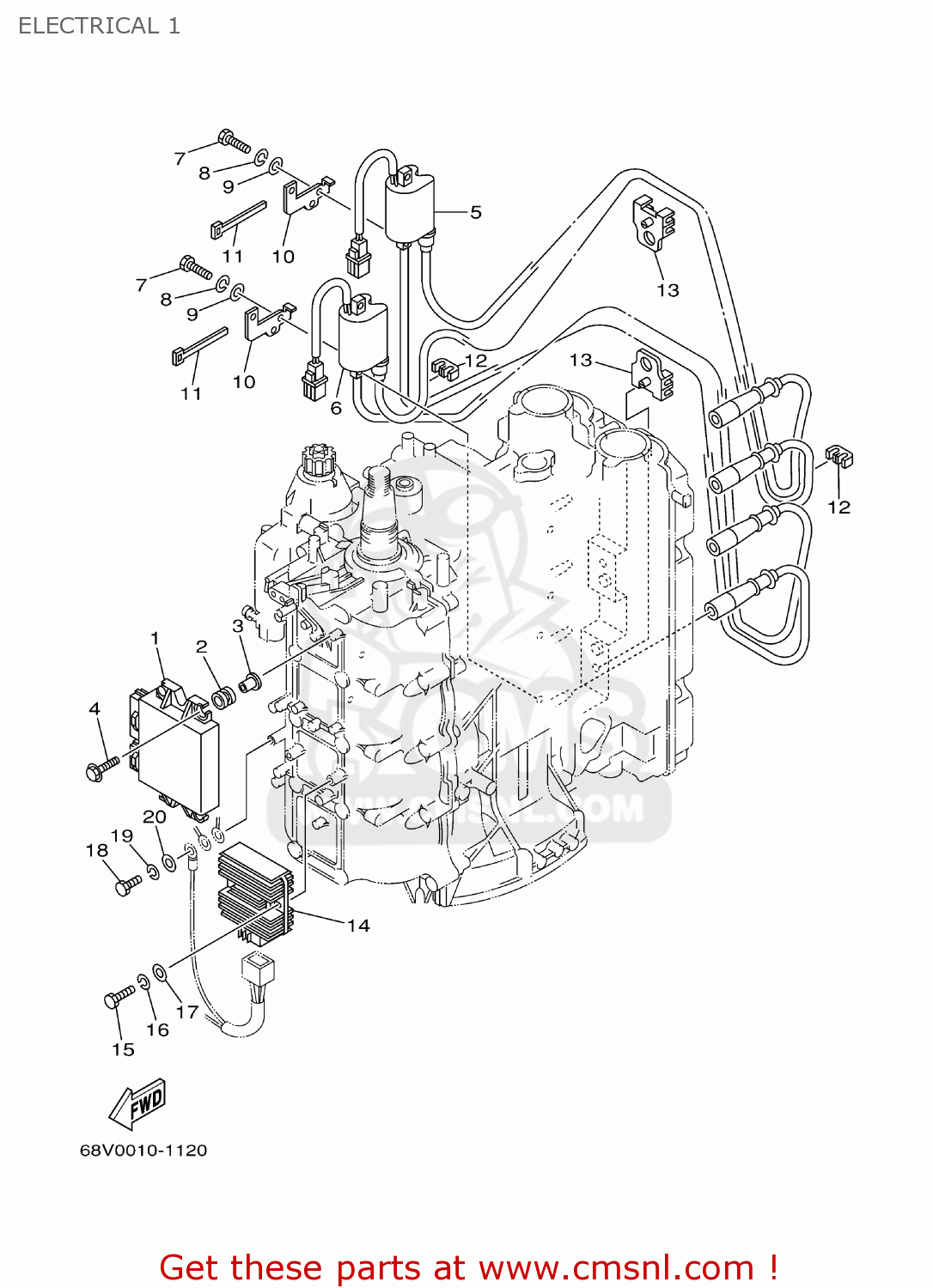 Yamaha F115TLRB/TXRB/TJRB/LF115TXRB 2003 ELECTRICAL 1 buy original