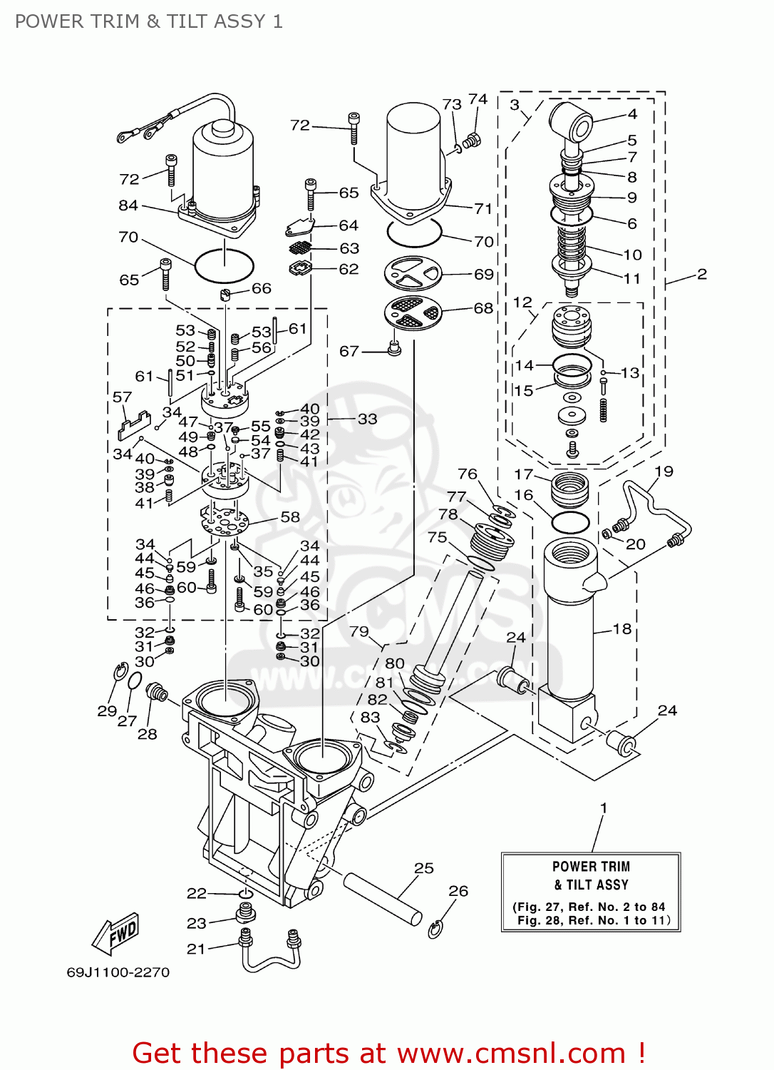 Yamaha F200/F225/LF200/LF225TXRB, F225/LF225TURB 2003 POWER TRIM & TILT