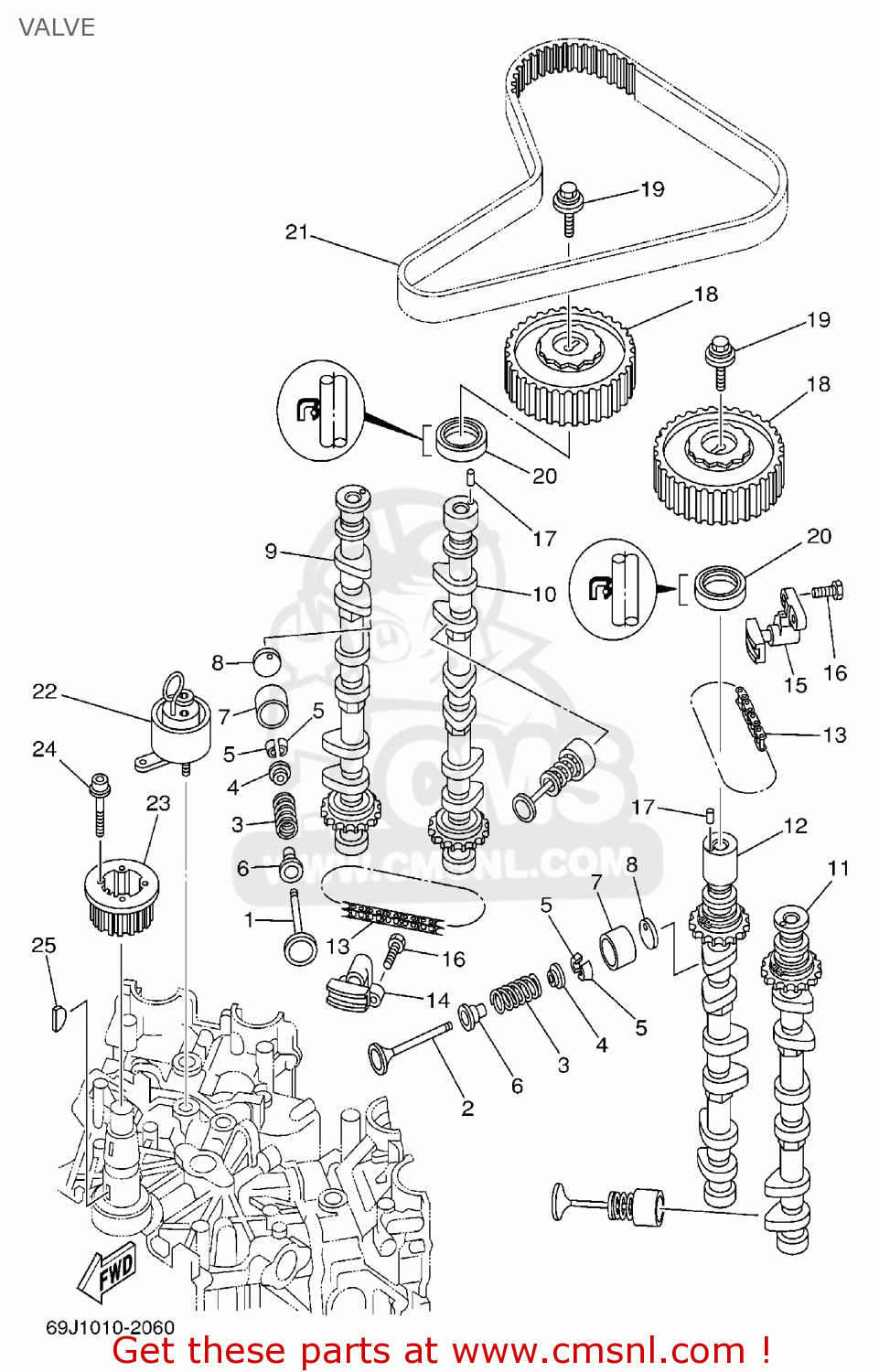 Yamaha F200/F225/LF200/LF225TXRB, F225/LF225TURB 2003 VALVE buy