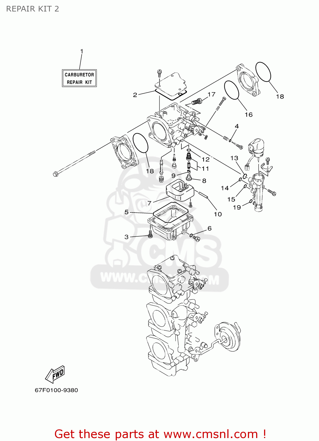 Yamaha F80/F100TLRZ 2001 REPAIR KIT 2 - buy original REPAIR KIT 2 ...