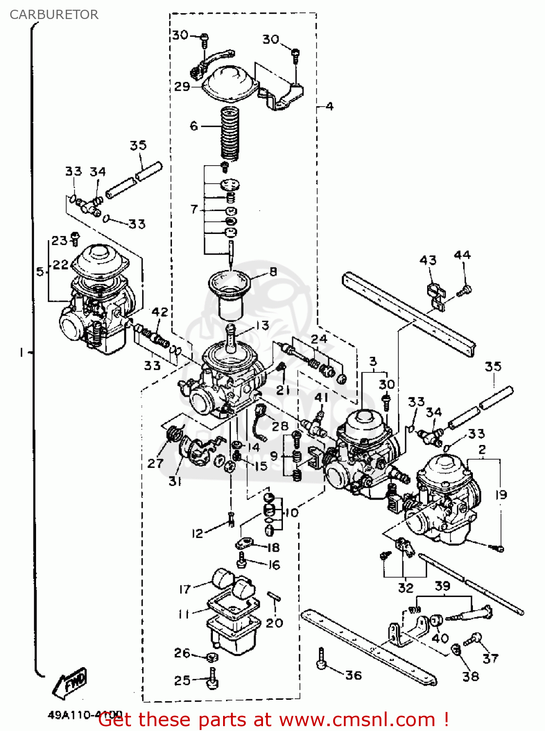 Yamaha FJ600 1984 USA CARBURETOR - buy original CARBURETOR spares online