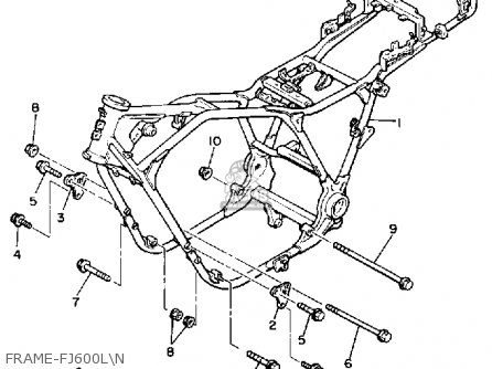 Yamaha FJ600 1985 USA parts lists and schematics