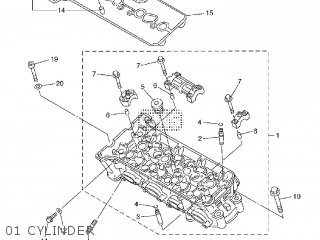 01 CYLINDER - FJR1300A 2010 1CY5 EUROPE 1J1CY-300E1