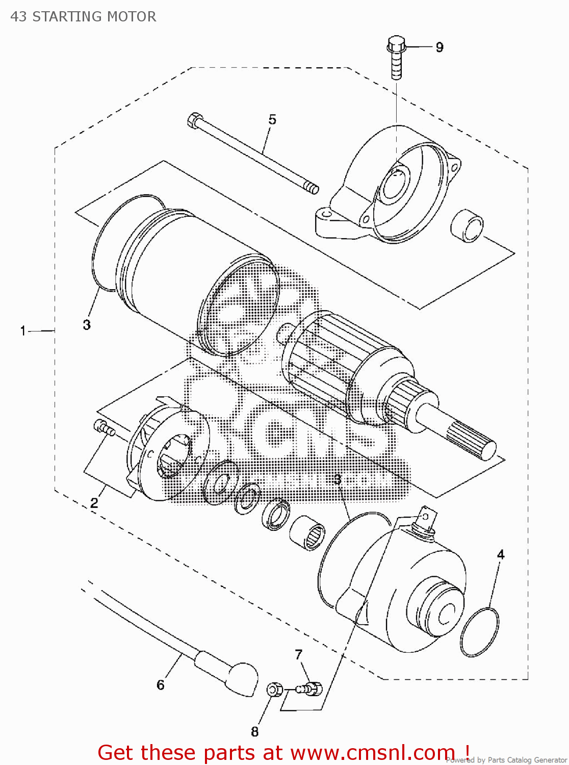43 STARTING MOTOR - FJR1300AE FJR1300-AE 2014 2PD1 EUROPE 1N2PD-300E1