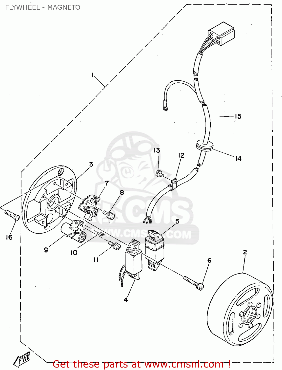 Yamaha FS1 1979 HOLLAND TYPE 3E9 FLYWHEEL - MAGNETO - buy original ...