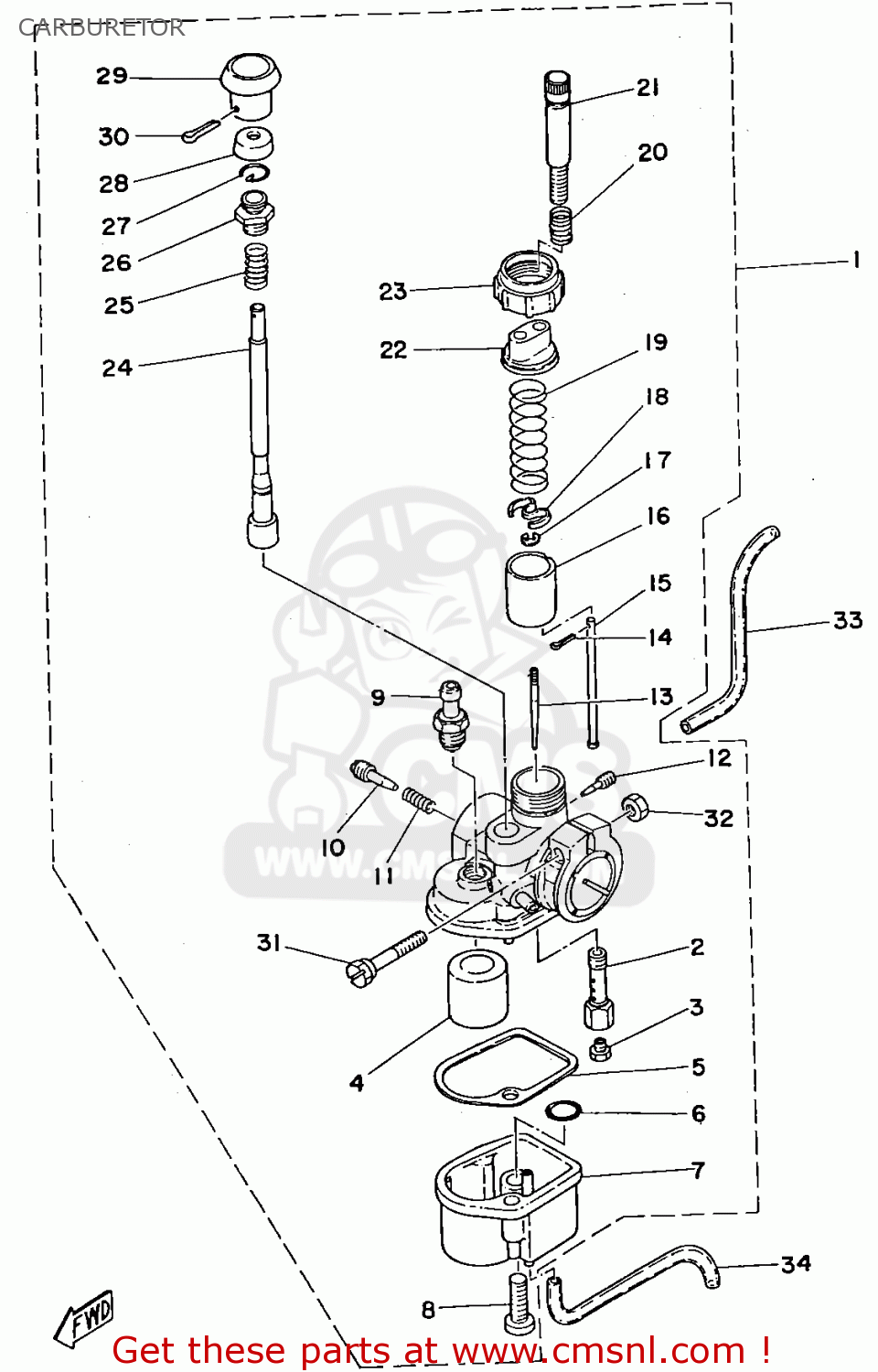 Yamaha Fs1dx 1979 France Type 3f3 Carburetor - Buy Original Carburetor 